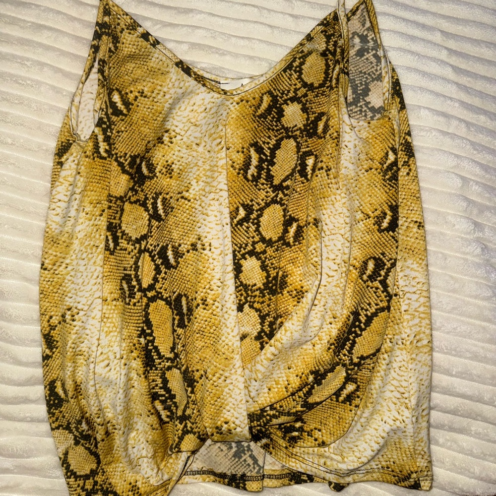 Yellow Snake Pattern Shirt